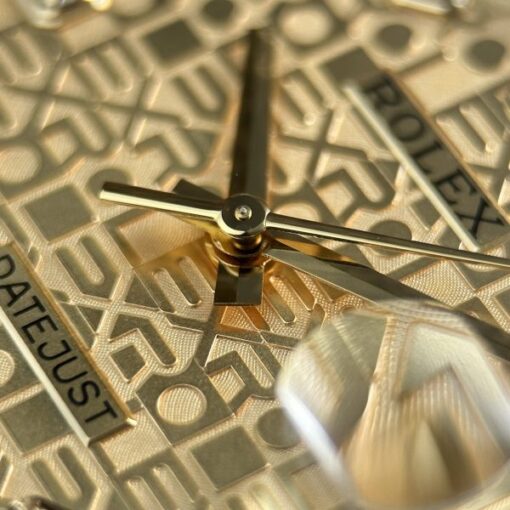 Rolex DateJust Luxury Fake Watches Yellow Dial Oyster Strap AR Factory 36mm - Image 8