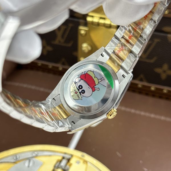 Rolex DateJust Luxury Fake Watches Yellow Dial Oyster Strap AR Factory 36mm - Image 13