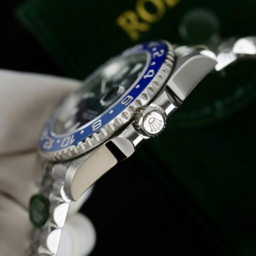 Rolex GMT-Master II Replica Watches Black Dial Bezel Blue Ceramic Jubilee Strap AR Factory 40mm - Image 9
