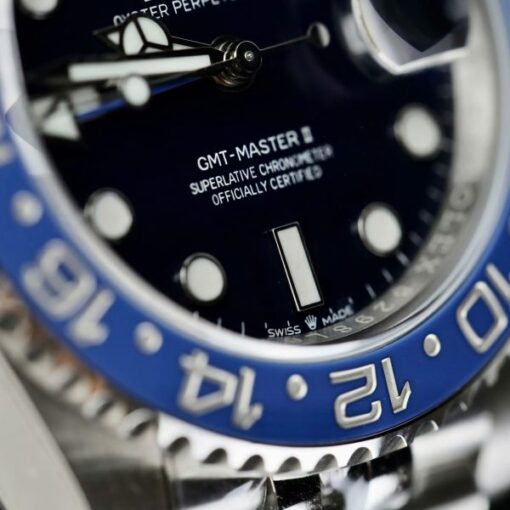 Rolex GMT-Master II Replica Watches Black Dial Bezel Blue Ceramic Jubilee Strap AR Factory 40mm - Image 8