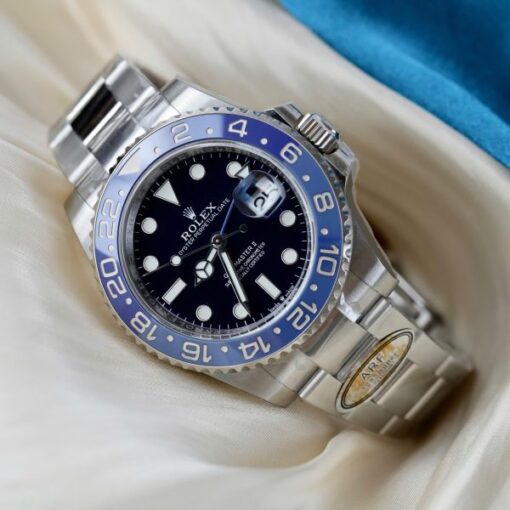 Rolex GMT-Master II Imitation Watches Black Dial Bezel Blue Ceramic Oyster Strap AR Factory 40mm - Image 4