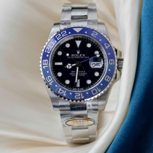 Rolex GMT-Master II Imitation Watches Black Dial Bezel Blue Ceramic Oyster Strap AR Factory 40mm - Image 2