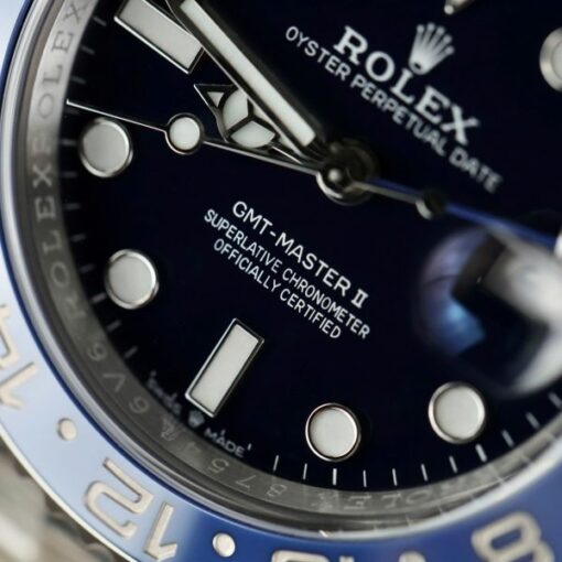 Rolex GMT-Master II Imitation Watches Black Dial Bezel Blue Ceramic Oyster Strap AR Factory 40mm - Image 9