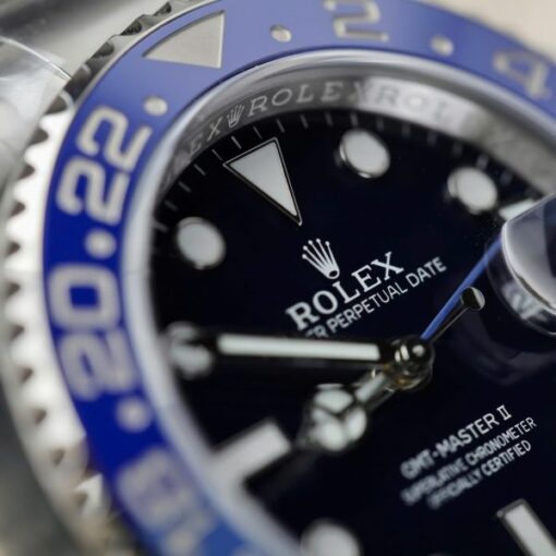 Rolex GMT-Master II Imitation Watches Black Dial Bezel Blue Ceramic Oyster Strap AR Factory 40mm - Image 7