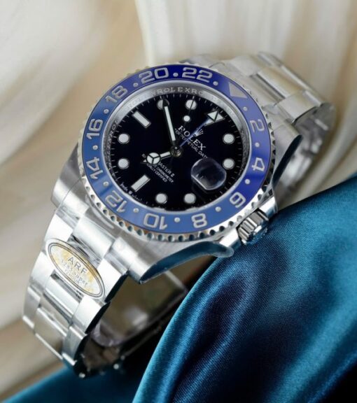 Rolex GMT-Master II Imitation Watches Black Dial Bezel Blue Ceramic Oyster Strap AR Factory 40mm - Image 5