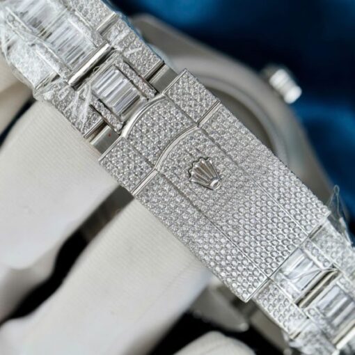 Rolex Sky-Dweller 336934 Blue Dial Fake Watches Full Stone CZ Automatic Movement 42mm - Image 10
